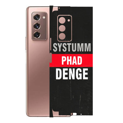 Samsung M/F/Note/Flip and C Phone Skins (All Models) - Systumm Phad Denge - 3D Embossed Finish (L-278) Samsung Galaxy Z Fold 2