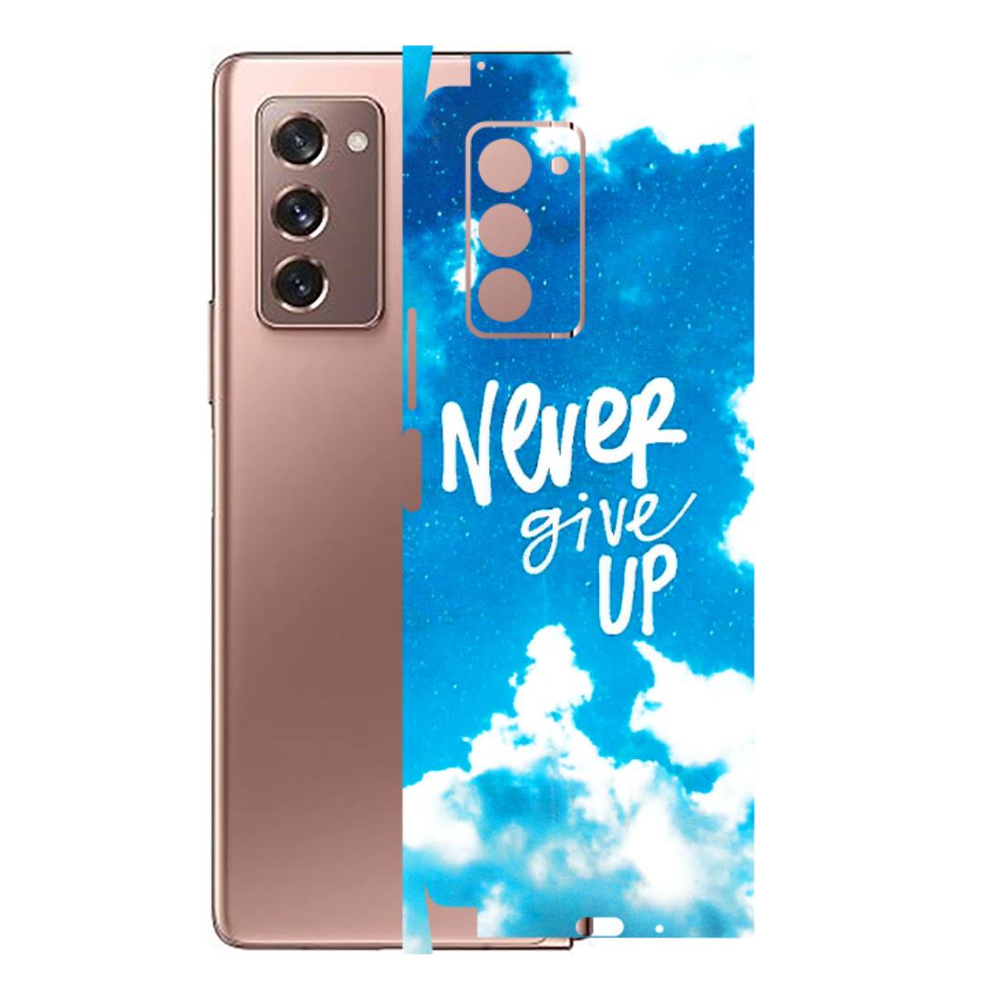 Samsung M/F/Note/Flip and C Phone Skins (All Models) - Never Give Up - 3D Embossed Finish (L-279) Samsung Galaxy Z Fold 2