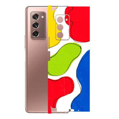 Samsung M/F/Note/Flip and C Phone Skins (All Models) - RGB Colour Paint - 3D Embossed Finish (L-284) Samsung Galaxy Z Fold 2
