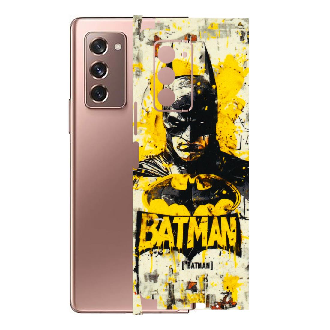 Samsung M/F/Note/Flip and C Phone Skins (All Models) - Batman Yellow BT - 3D Embossed Finish (L-304) Samsung Galaxy Z Fold 2