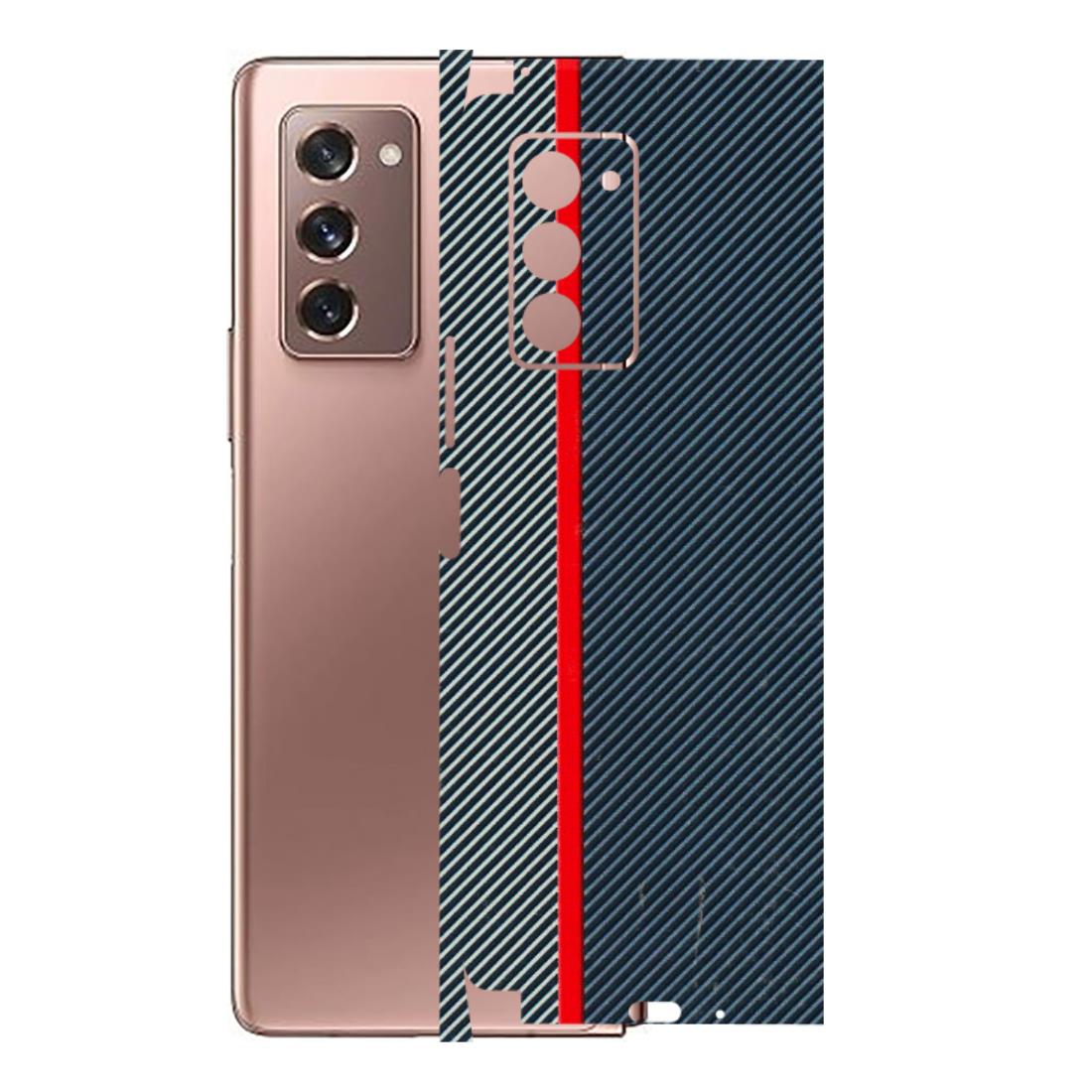 Samsung M/F/Note/Flip and C Phone Skins (All Models) - Blue Sober Lines - 3D Embossed Finish (L-305) Samsung Galaxy Z Fold 2