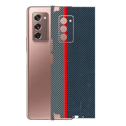 Samsung M/F/Note/Flip and C Phone Skins (All Models) - Blue Sober Lines - 3D Embossed Finish (L-305) Samsung Galaxy Z Fold 2