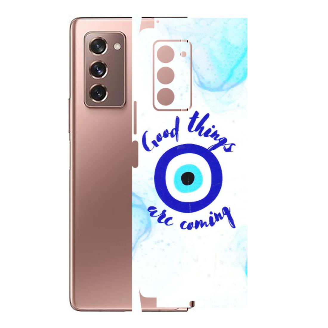 Samsung M/F/Note/Flip and C Phone Skins (All Models) - Evil Eye Good Things Are Coming - 3D Embossed Finish (L-322) Samsung Galaxy Z Fold 2