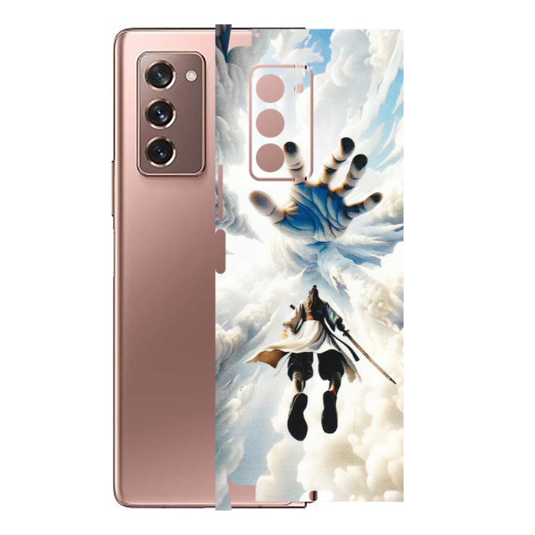 Samsung M/F/Note/Flip and C Phone Skins (All Models) - Big Hand With Monkey King - 3D Embossed Finish (L-323) Samsung Galaxy Z Fold 2
