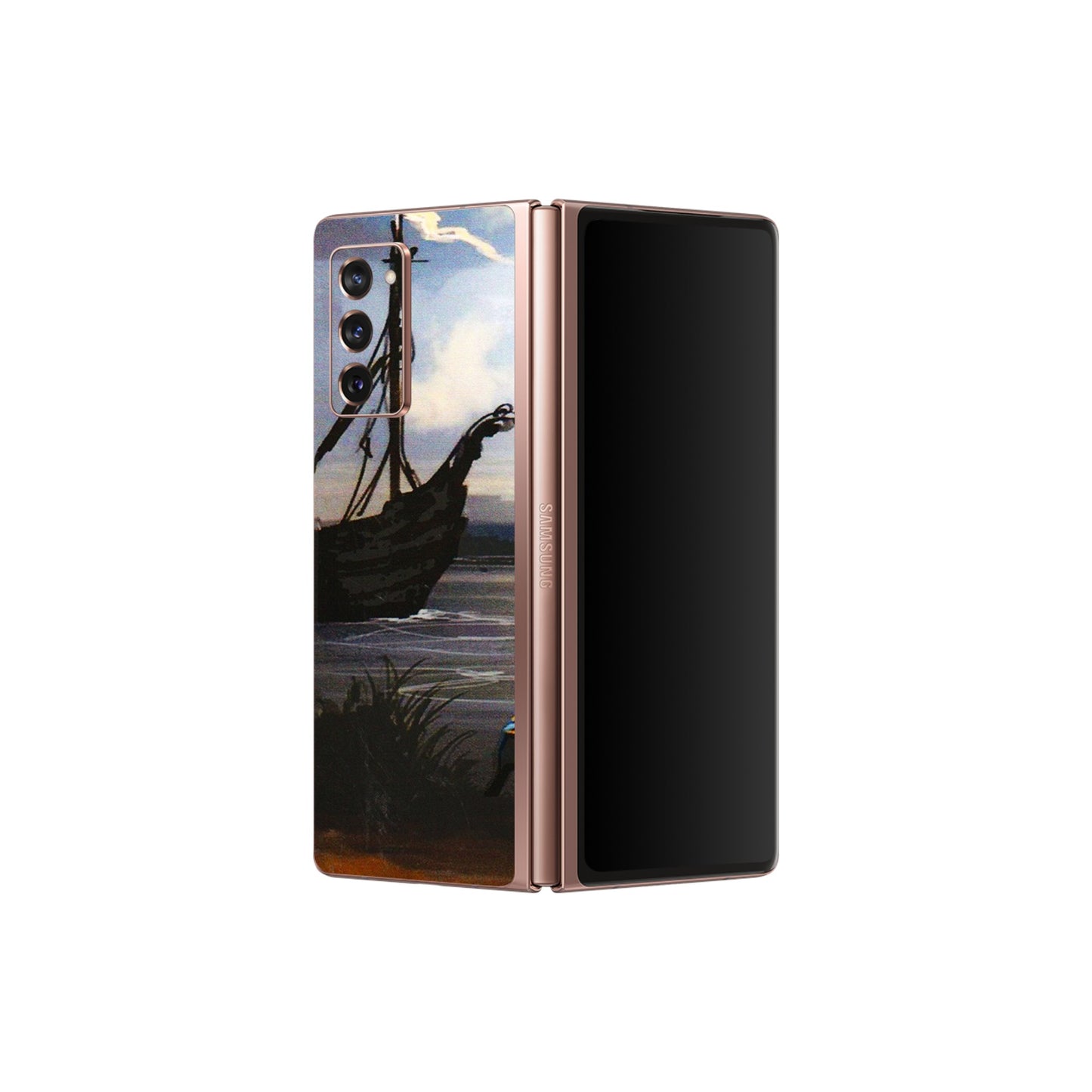 Samsung M/F/Note/Flip and C Phone Skins (All Models) - Heavenly God Figure - 3D Embossed Finish (L-34) Samsung Galaxy Z Fold 2