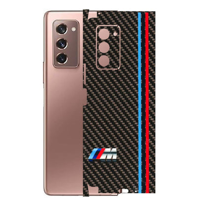 Samsung M/F/Note/Flip and C Phone Skins (All Models) - BM Carbon Fiber Feels - 3D Embossed Finish (L-38) Samsung Galaxy Z Fold 2