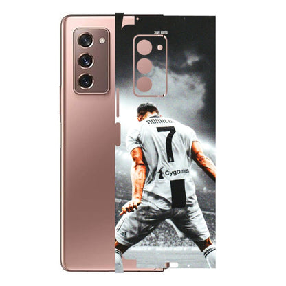 Samsung M/F/Note/Flip and C Phone Skins (All Models) - Ronaldo CR7 Crazy - 3D Embossed Finish (L-44) Samsung Galaxy Z Fold 2
