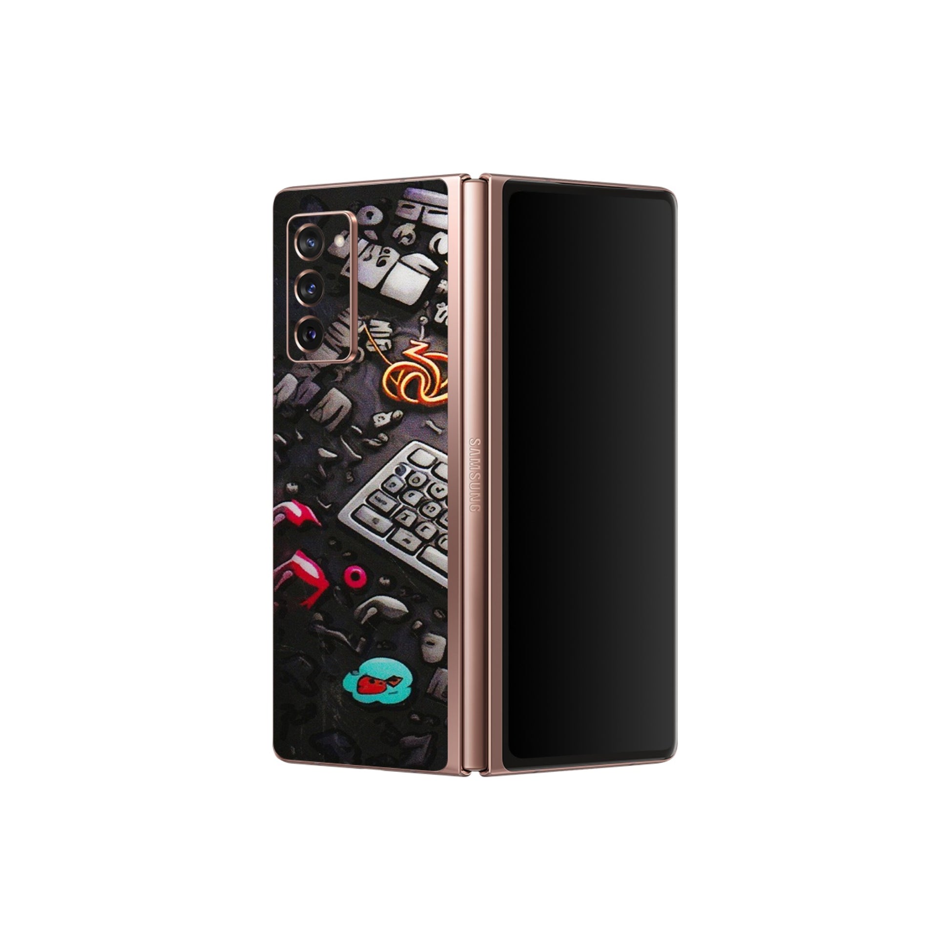 Samsung M/F/Note/Flip and C Phone Skins (All Models) - Gadgets Sale - 3D Embossed Finish (L-50) Samsung Galaxy Z Fold 2