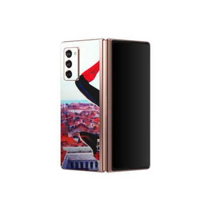 Samsung M/F/Note/Flip and C Phone Skins (All Models) - Spiderman Hanging - 3D Embossed Finish (L-53) Samsung Galaxy Z Fold 2