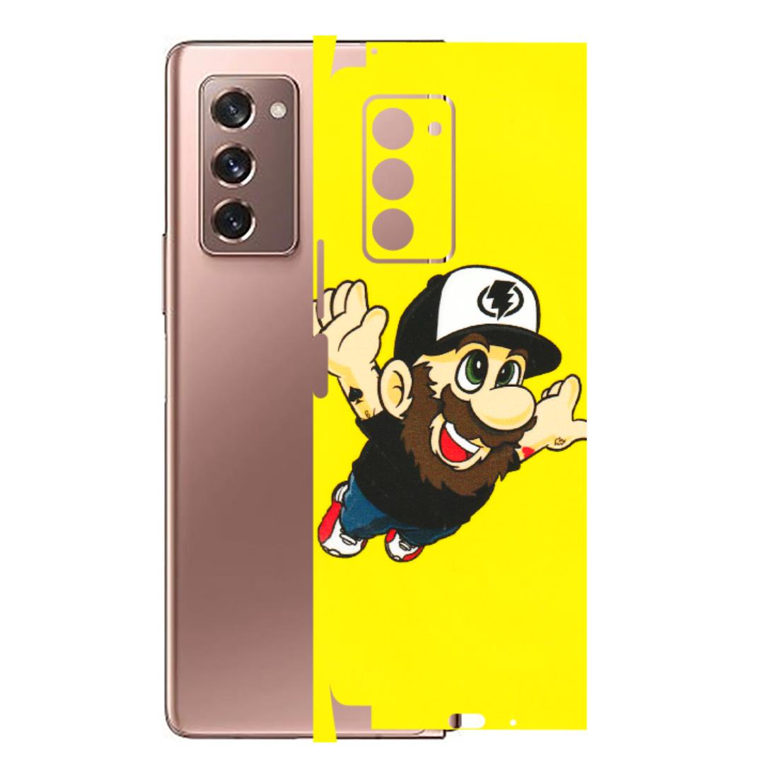 Samsung M/F/Note/Flip and C Phone Skins (All Models) - Flying Beardo - 3D Embossed Finish (L-60) Samsung Galaxy Z Fold 2