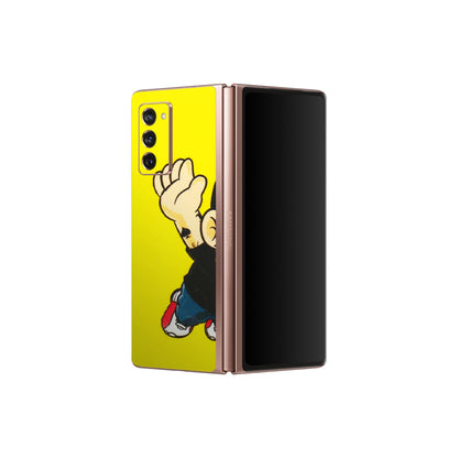 Samsung M/F/Note/Flip and C Phone Skins (All Models) - Flying Beardo - 3D Embossed Finish (L-60) Samsung Galaxy Z Fold 2