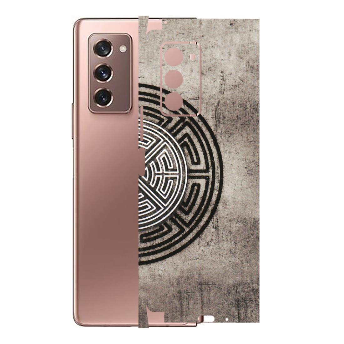 Samsung M/F/Note/Flip and C Phone Skins (All Models) - Mysterious Circular Design - 3D Embossed Finish (L-63) Samsung Galaxy Z Fold 2