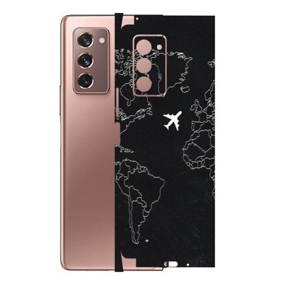 Samsung M/F/Note/Flip and C Phone Skins (All Models) - Never Ending Travel - 3D Embossed Finish (L-79) Samsung Galaxy Z Fold 2