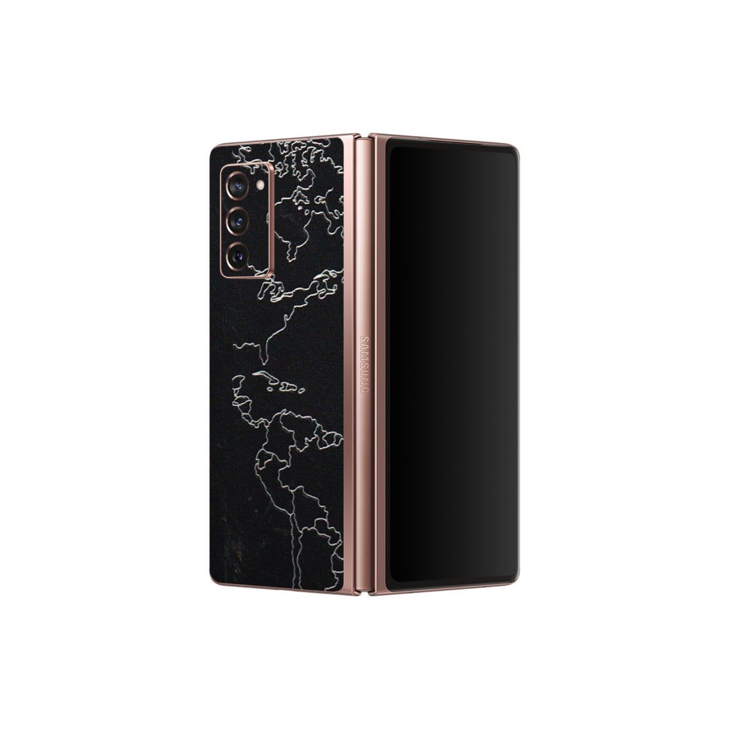 Samsung M/F/Note/Flip and C Phone Skins (All Models) - Never Ending Travel - 3D Embossed Finish (L-79) Samsung Galaxy Z Fold 2