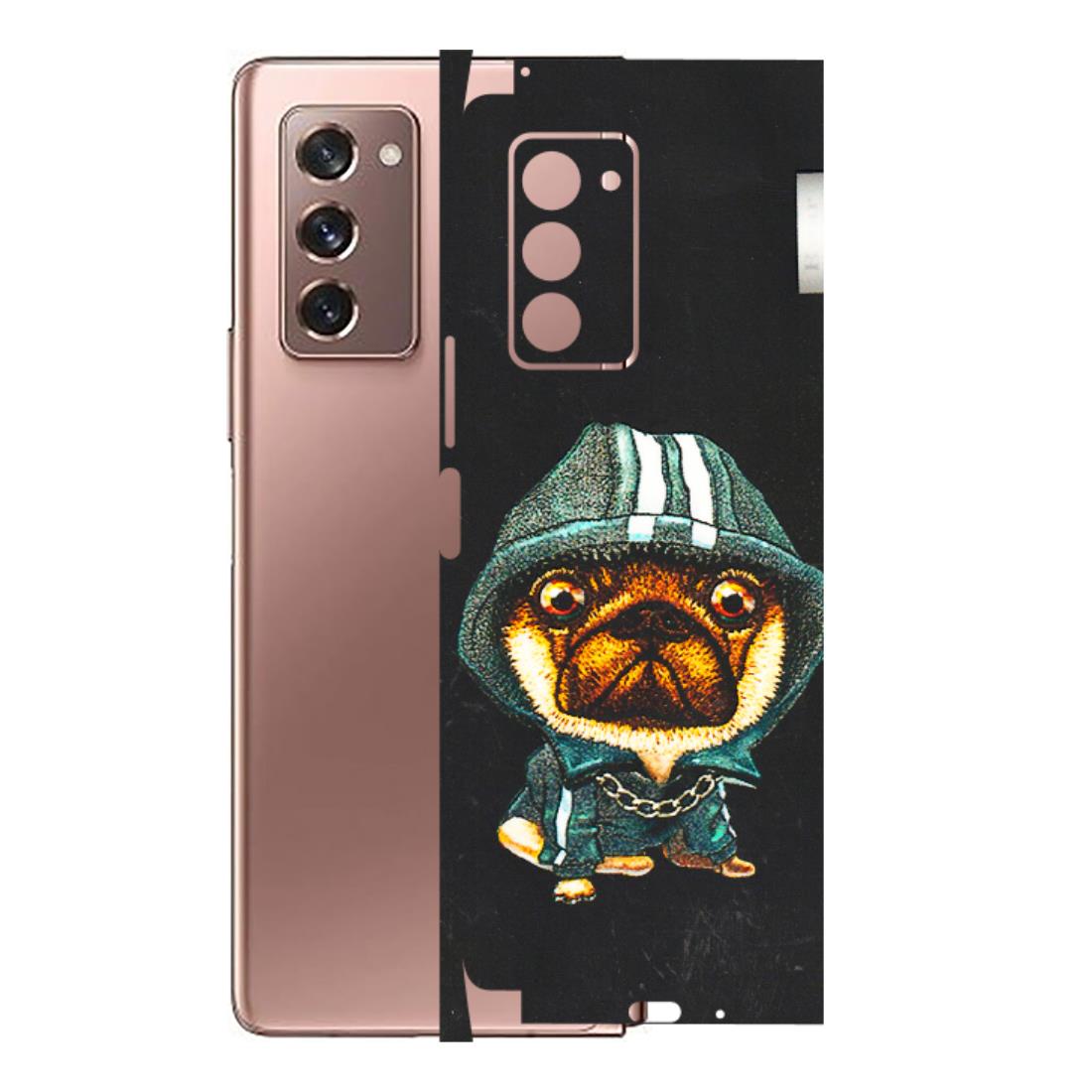 Samsung M/F/Note/Flip and C Phone Skins (All Models) - Puppy N Hoodie - 3D Embossed Finish (L-90) Samsung Galaxy Z Fold 2