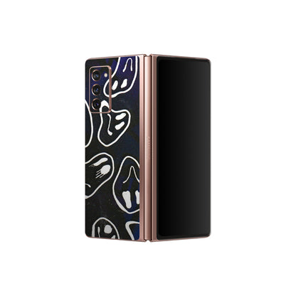 Samsung M/F/Note/Flip and C Phone Skins (All Models) - Distorted Smileys - 3D Embossed Finish (L-92) Samsung Galaxy Z Fold 2
