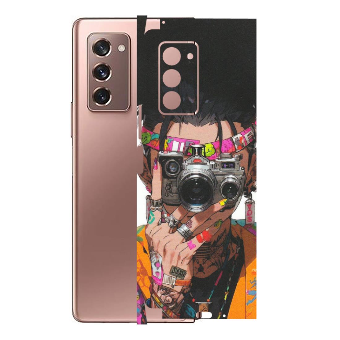 Samsung M/F/Note/Flip and C Phone Skins (All Models) - Camera Lover Girl - Matte Finish (M-09) Samsung Galaxy Z Fold 2
