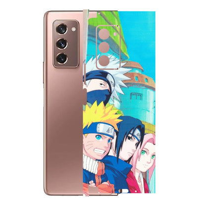 Samsung M/F/Note/Flip and C Phone Skins (All Models) - Team Minato And Kakashi - Matte Finish (M-101) Samsung Galaxy Z Fold 2