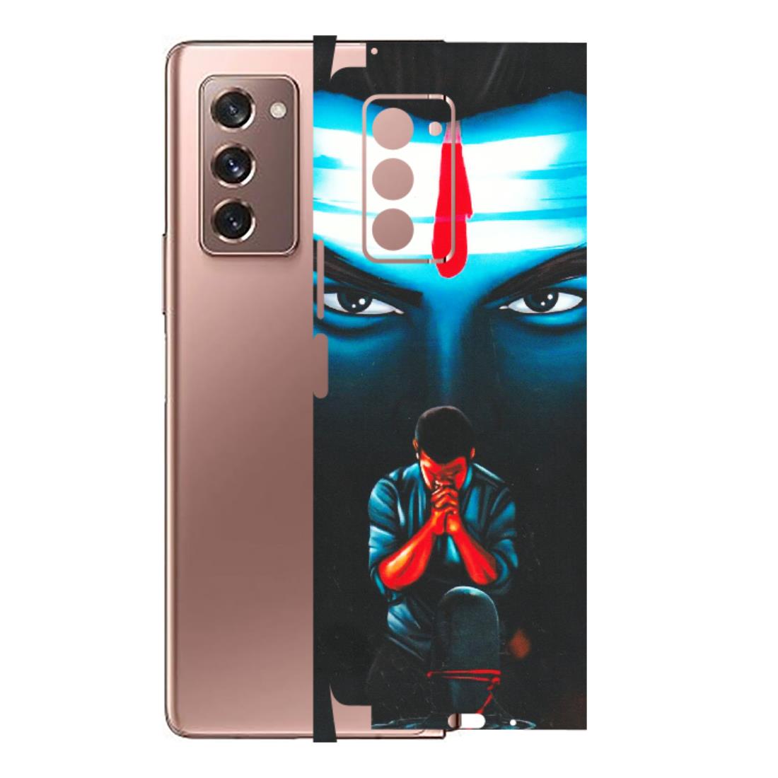 Samsung M/F/Note/Flip and C Phone Skins (All Models) - Mahakal Bhakt - Matte Finish (M-112) Samsung Galaxy Z Fold 2