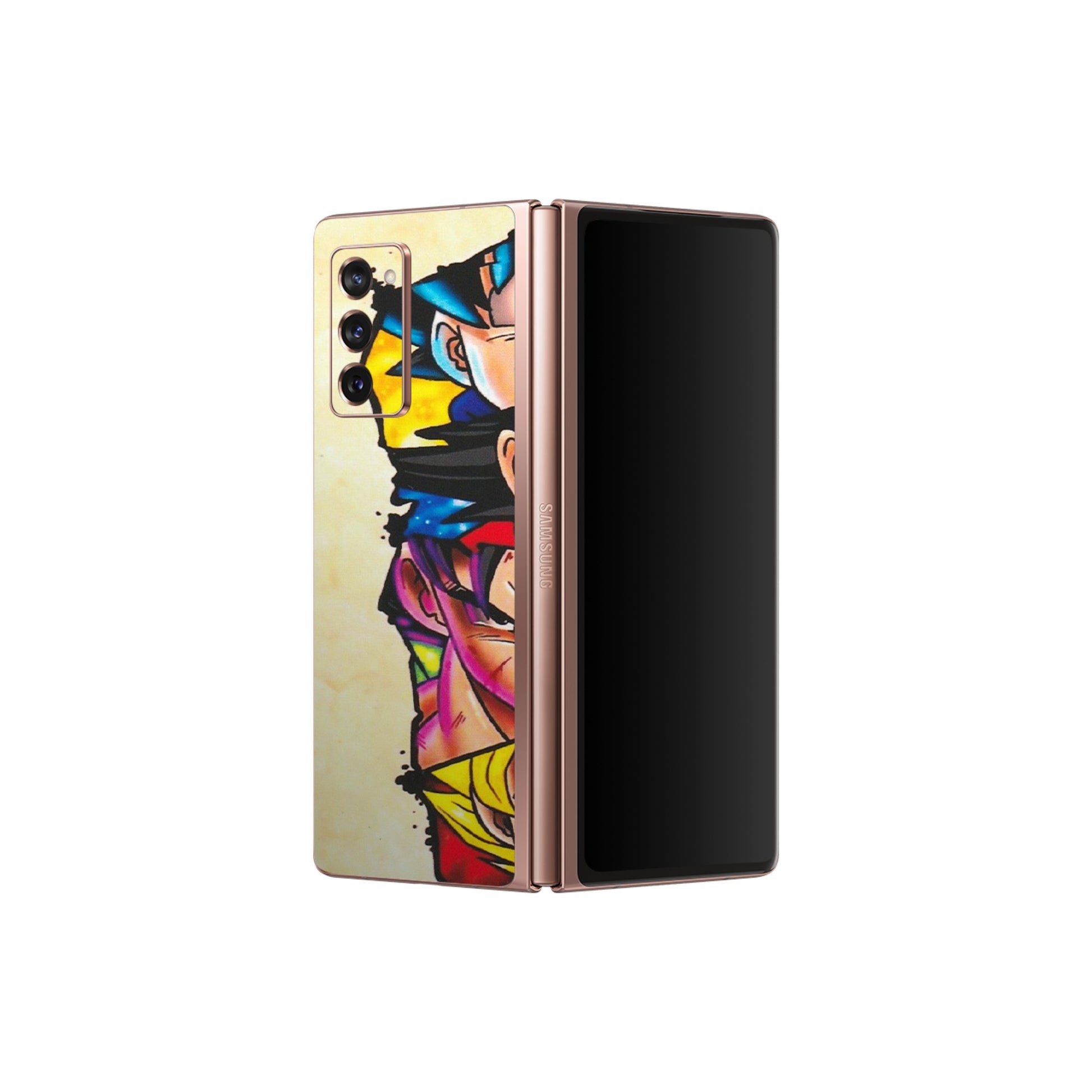Samsung M/F/Note/Flip and C Phone Skins (All Models) - Angry Multi Anime - Matte Finish (M-113) Samsung Galaxy Z Fold 2