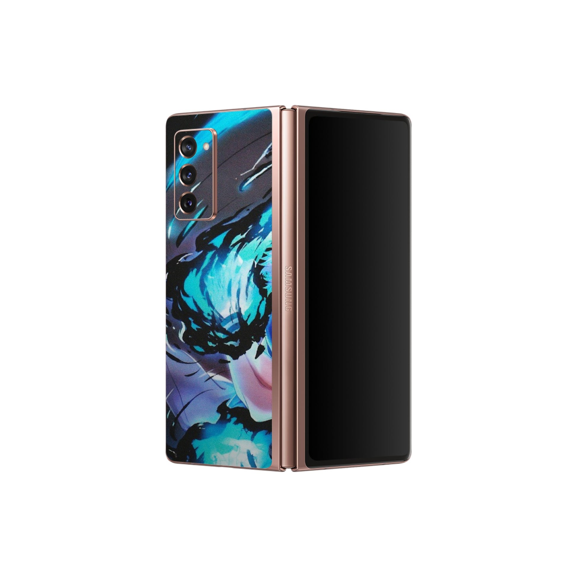 Samsung M/F/Note/Flip and C Phone Skins (All Models) - New Jujutsu Kaisen Grey Blue Anime - Matte Finish (M-127) Samsung Galaxy Z Fold 2