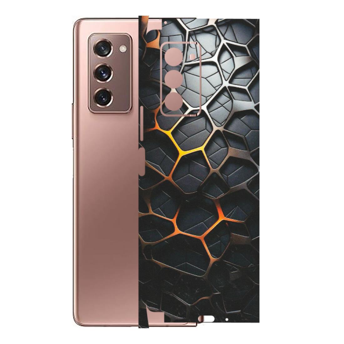 Samsung M/F/Note/Flip and C Phone Skins (All Models) - New Abstract Graphite Tiles - Matte Finish (M-130) Samsung Galaxy Z Fold 2