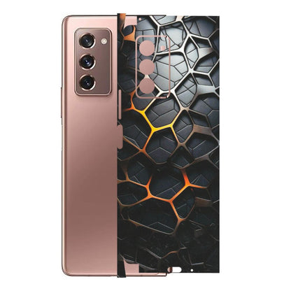 Samsung M/F/Note/Flip and C Phone Skins (All Models) - New Abstract Graphite Tiles - Matte Finish (M-130) Samsung Galaxy Z Fold 2