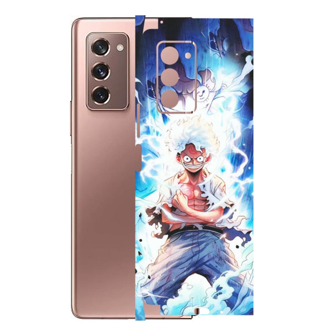 Samsung M/F/Note/Flip and C Phone Skins (All Models) - Blue Thunder Luffy Anime - Matte Finish (M-132) Samsung Galaxy Z Fold 2