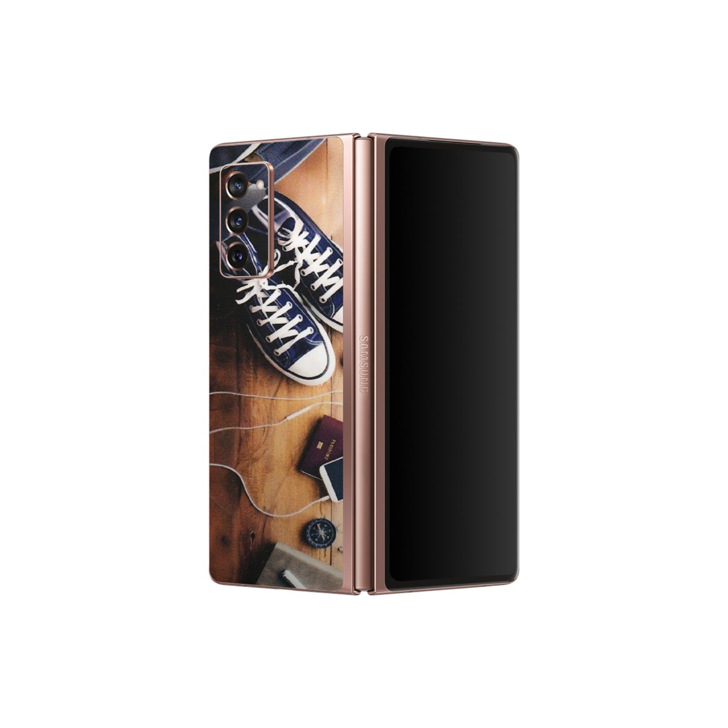 Samsung M/F/Note/Flip and C Phone Skins (All Models) - Travel Wanderlust - Matte Finish (M-133) Samsung Galaxy Z Fold 2