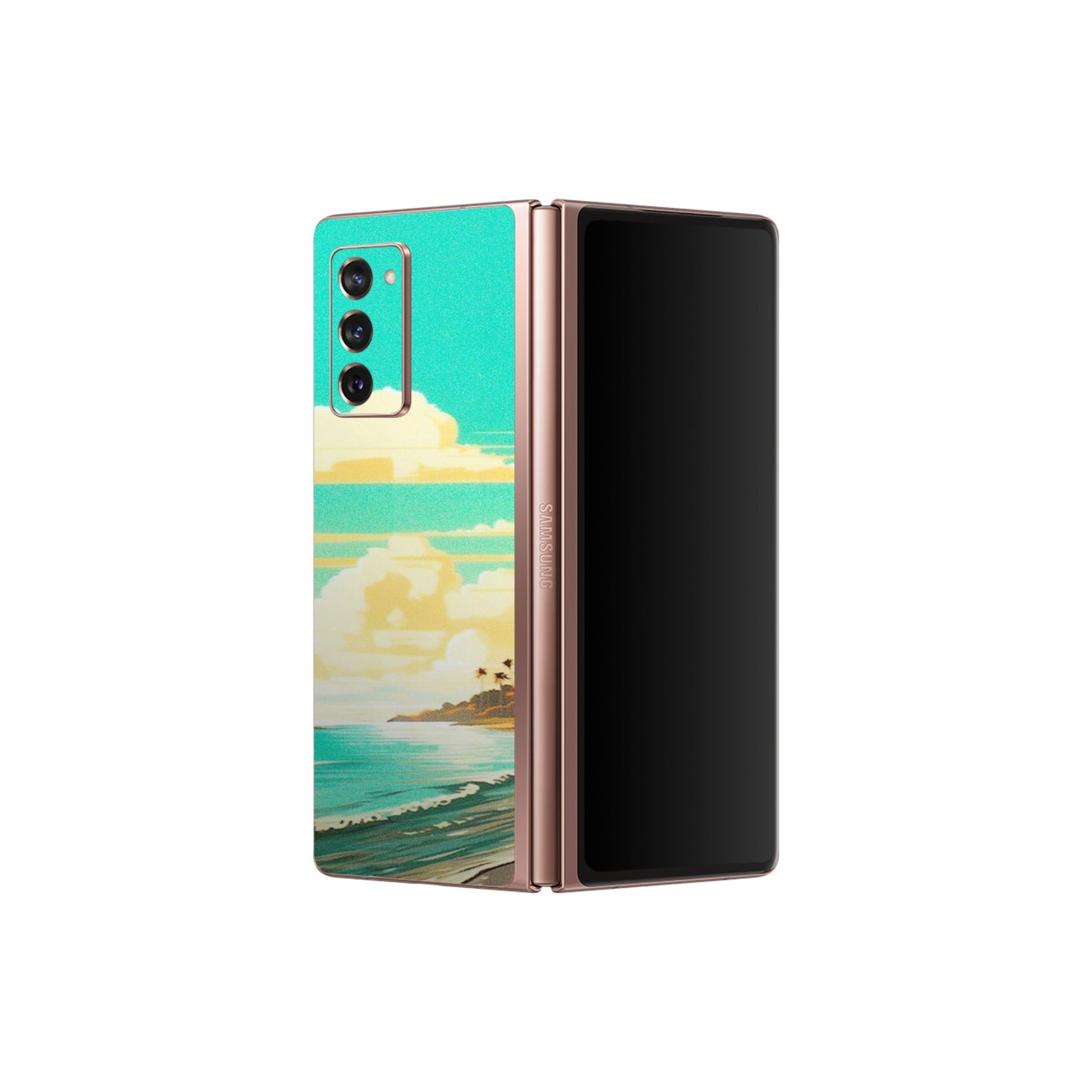 Samsung M/F/Note/Flip and C Phone Skins (All Models) - Miami Beach - Matte Finish (M-136) Samsung Galaxy Z Fold 2