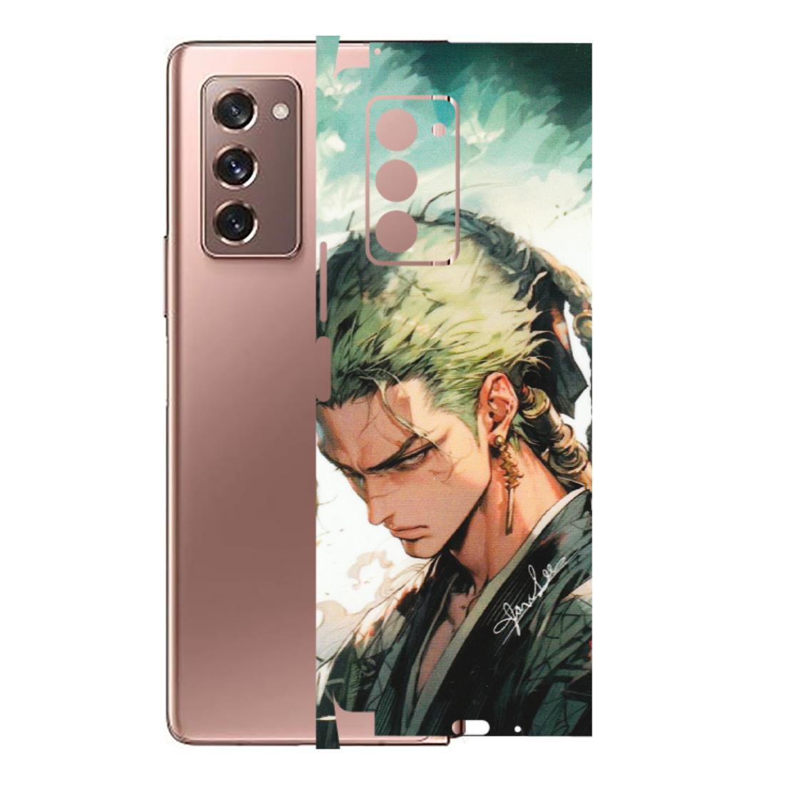 Samsung M/F/Note/Flip and C Phone Skins (All Models) - New Roronoa Zoro One Picece Anime - Matte Finish (M-140) Samsung Galaxy Z Fold 2