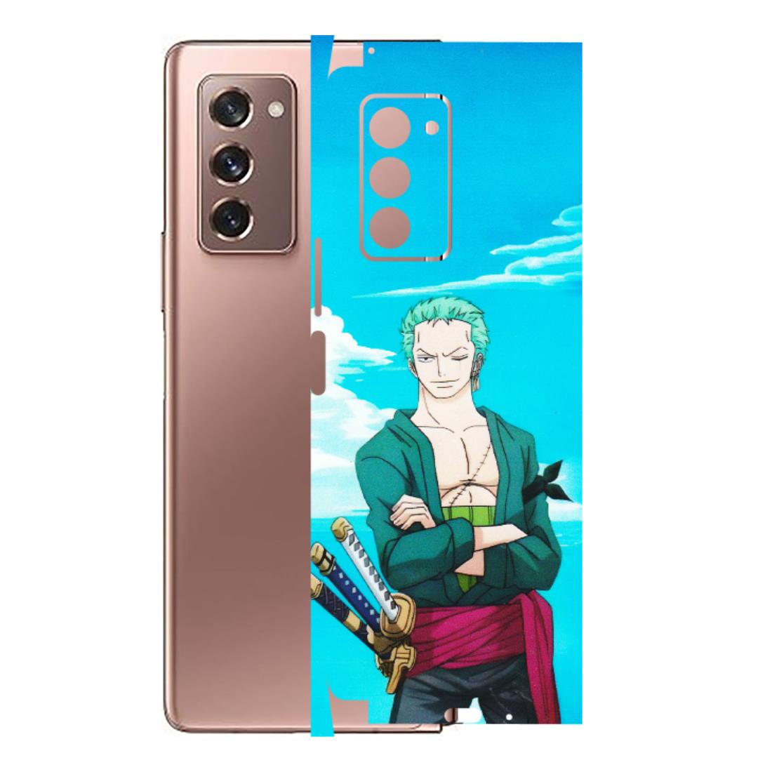 Samsung M/F/Note/Flip and C Phone Skins (All Models) - Cool Swordman Zoro Anime - Matte Finish (M-143) Samsung Galaxy Z Fold 2