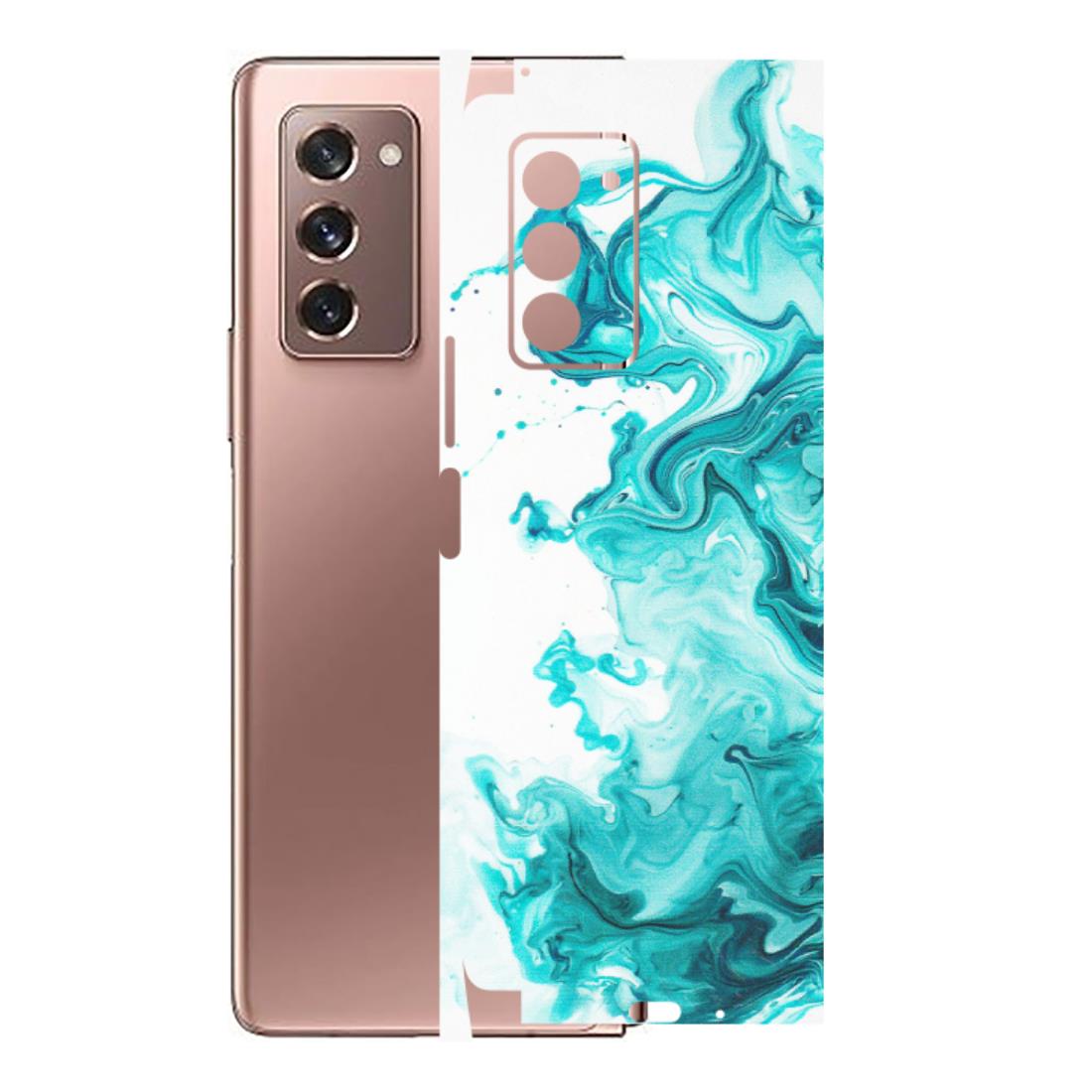 Samsung M/F/Note/Flip and C Phone Skins (All Models) - Sky Blue Abstract Colour - Matte Finish (M-146) Samsung Galaxy Z Fold 2