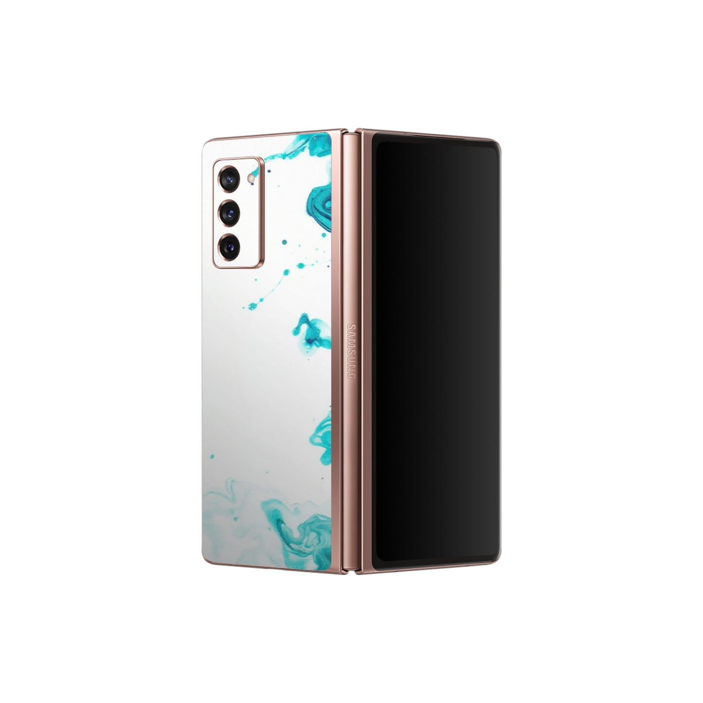 Samsung M/F/Note/Flip and C Phone Skins (All Models) - Sky Blue Abstract Colour - Matte Finish (M-146) Samsung Galaxy Z Fold 2
