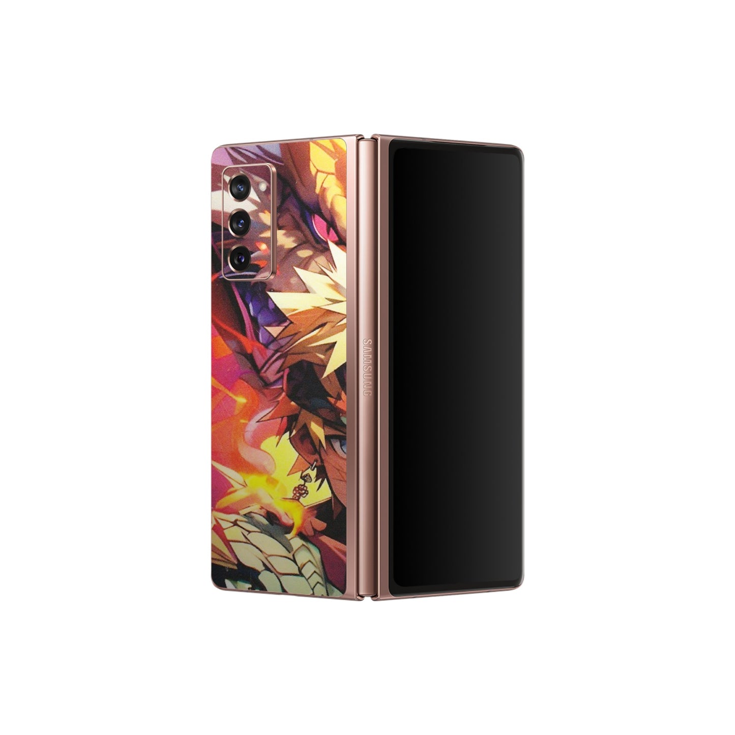 Samsung M/F/Note/Flip and C Phone Skins (All Models) - Angry Naruto Anime - Matte Finish (M-148) Samsung Galaxy Z Fold 2