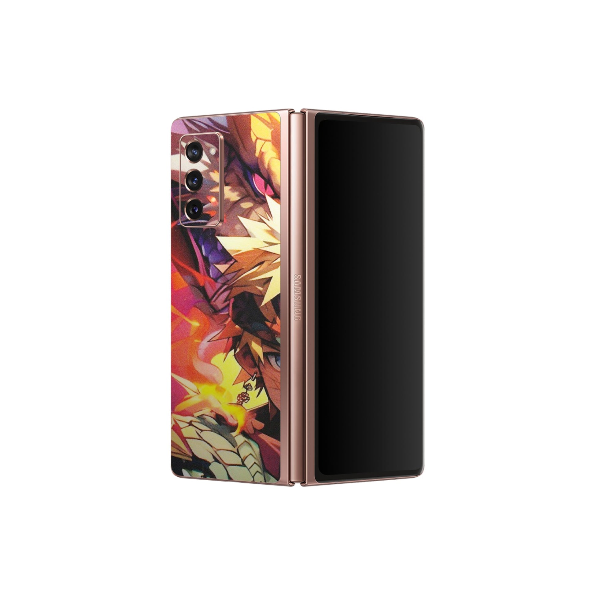 Samsung M/F/Note/Flip and C Phone Skins (All Models) - Angry Naruto Anime - Matte Finish (M-148) Samsung Galaxy Z Fold 2