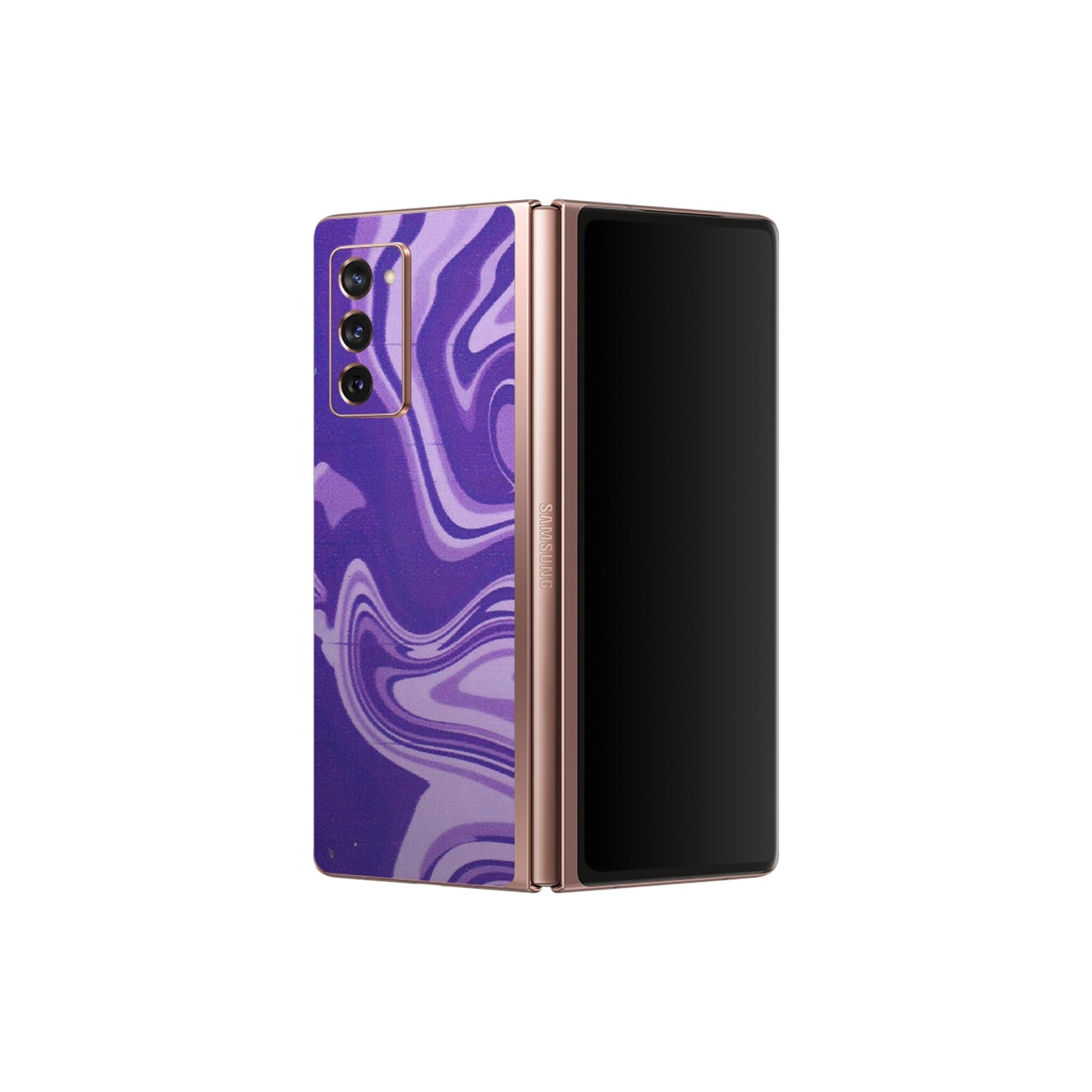 Samsung M/F/Note/Flip and C Phone Skins (All Models) - Hazy Purple Nights - Matte Finish (M-14) Samsung Galaxy Z Fold 2