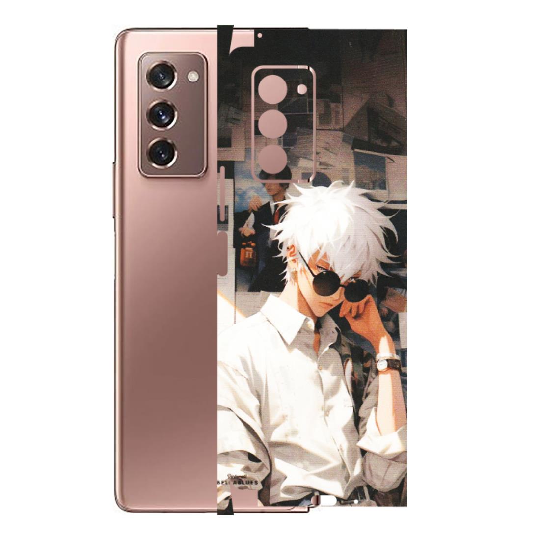 Samsung M/F/Note/Flip and C Phone Skins (All Models) - Gojo Satoru Jujustu Kaisen Anime - Matte Finish (M-156) Samsung Galaxy Z Fold 2