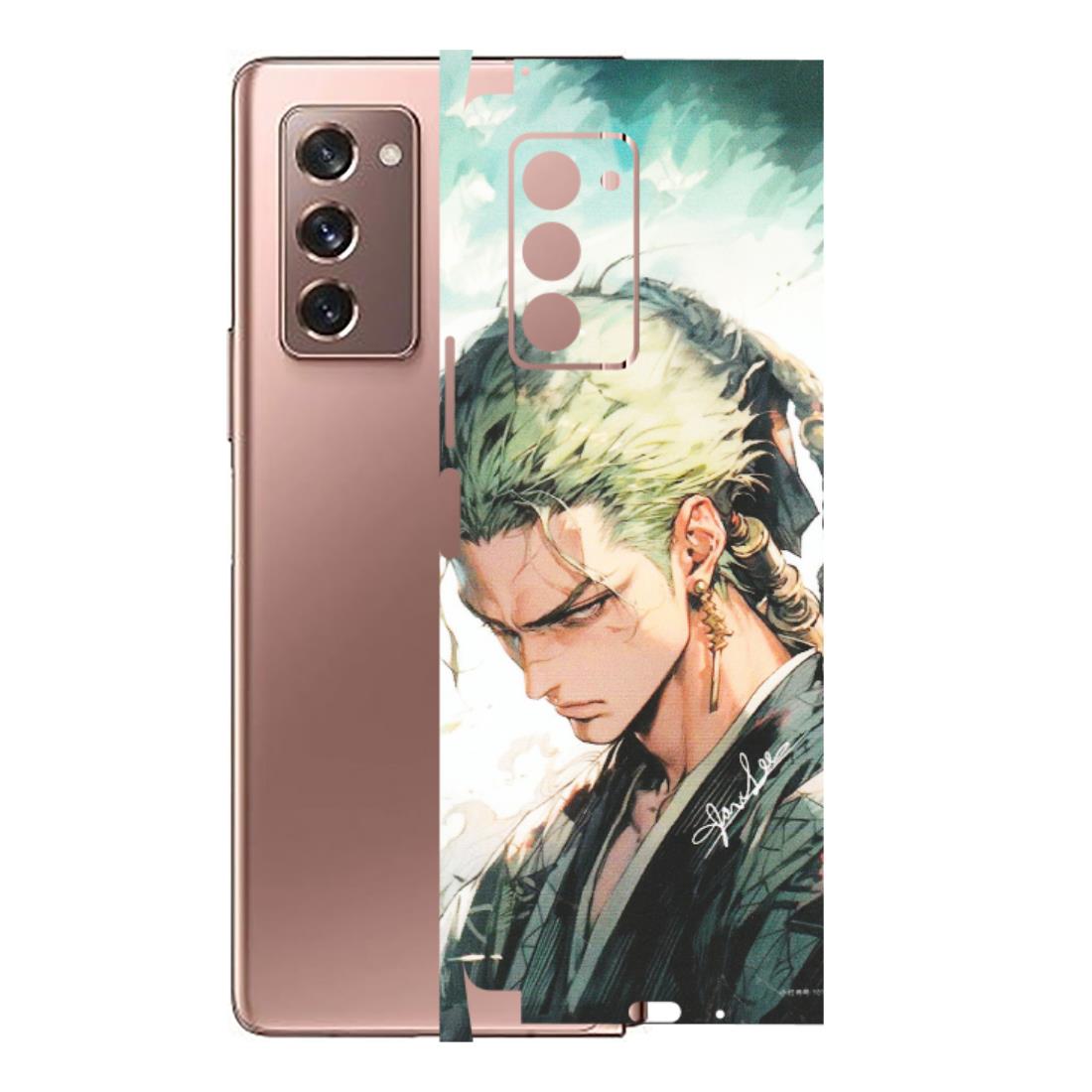 Samsung M/F/Note/Flip and C Phone Skins (All Models) - Pirate Hunter One Piece Anime - Matte Finish (M-157) Samsung Galaxy Z Fold 2