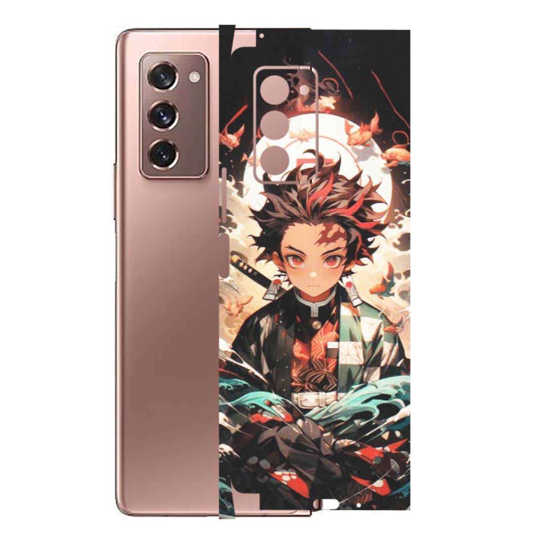 Samsung M/F/Note/Flip and C Phone Skins (All Models) - Tanjiro Demon Slayer Anime - Matte Finish (M-158) Samsung Galaxy Z Fold 2