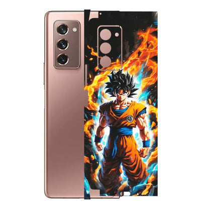 Samsung M/F/Note/Flip and C Phone Skins (All Models) - Goku Transformation Anime - Matte Finish (M-159) Samsung Galaxy Z Fold 2