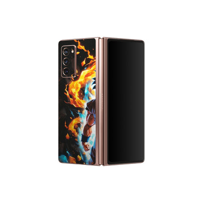Samsung M/F/Note/Flip and C Phone Skins (All Models) - Goku Transformation Anime - Matte Finish (M-159) Samsung Galaxy Z Fold 2