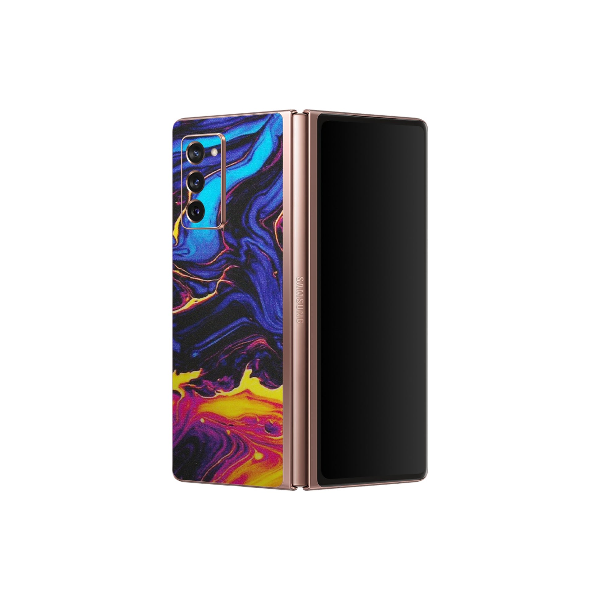 Samsung M/F/Note/Flip and C Phone Skins (All Models) - Abstract Paint Classy - Matte Finish (M-15) Samsung Galaxy Z Fold 2