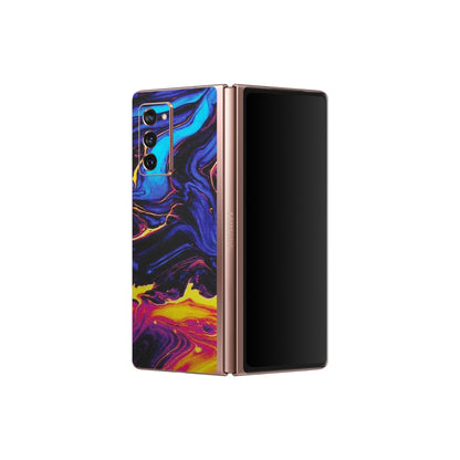Samsung M/F/Note/Flip and C Phone Skins (All Models) - Abstract Paint Classy - Matte Finish (M-15) Samsung Galaxy Z Fold 2