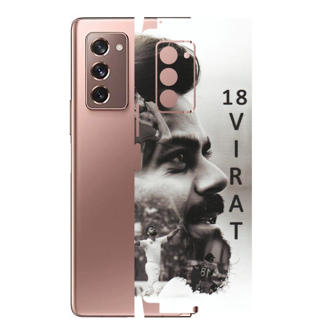 Samsung M/F/Note/Flip and C Phone Skins (All Models) - Virat Kohli Cricketer - Matte Finish (M-163) Samsung Galaxy Z Fold 2