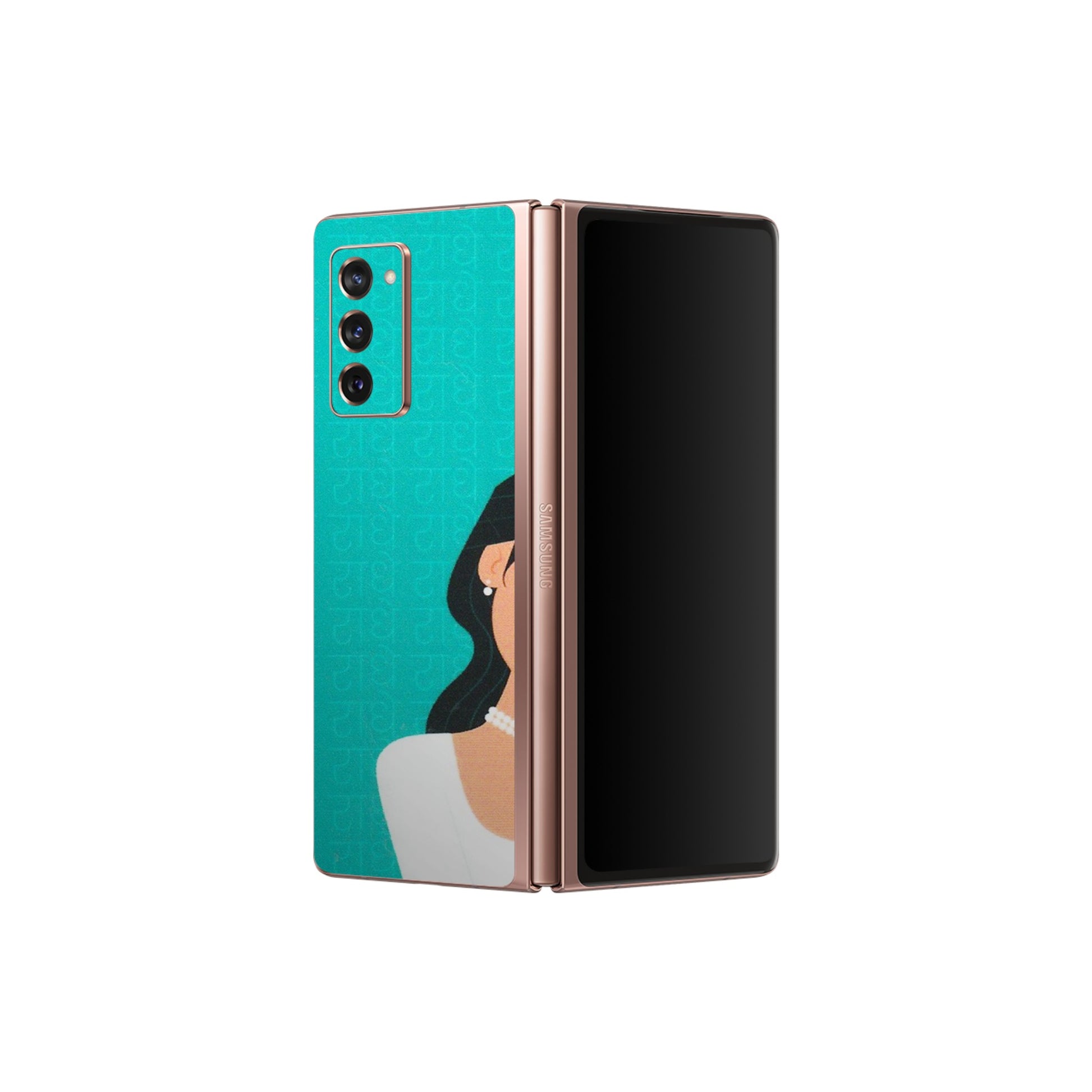 Samsung M/F/Note/Flip and C Phone Skins (All Models) - Radhe Radhe With Hindu Symbol - Matte Finish (M-164) Samsung Galaxy Z Fold 2