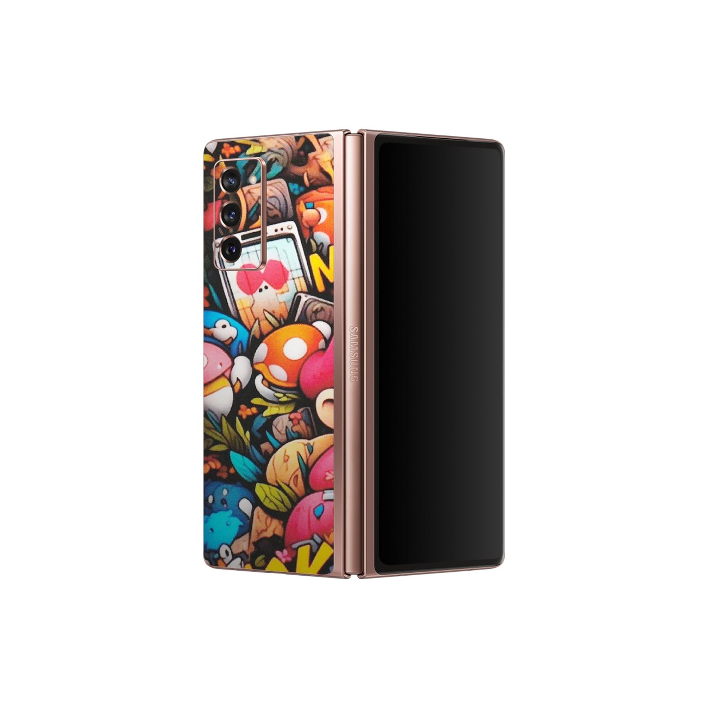 Samsung M/F/Note/Flip and C Phone Skins (All Models) - Super Mario Bros Artistic - Matte Finish (M-173) Samsung Galaxy Z Fold 2