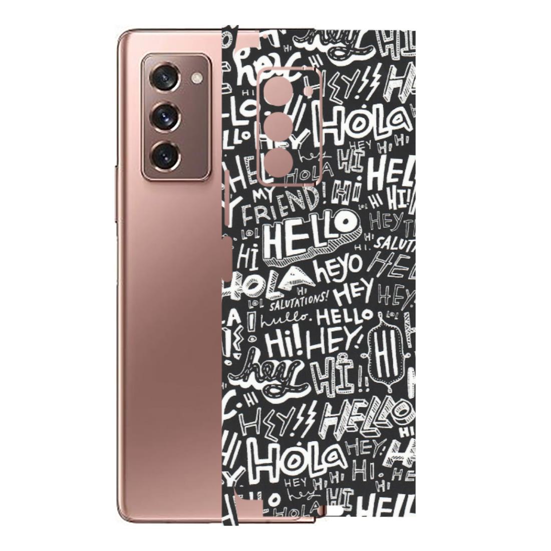 Samsung M/F/Note/Flip and C Phone Skins (All Models) - Hi Hello Doodles - Matte Finish (M-25) Samsung Galaxy Z Fold 2