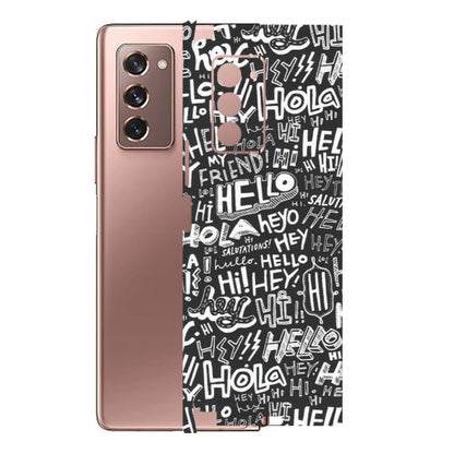 Samsung M/F/Note/Flip and C Phone Skins (All Models) - Hi Hello Doodles - Matte Finish (M-25) Samsung Galaxy Z Fold 2