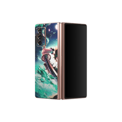 Samsung M/F/Note/Flip and C Phone Skins (All Models) - Sword Fighter Anime - Matte Finish (M-29) Samsung Galaxy Z Fold 2
